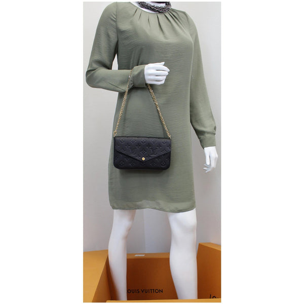 LV Pochette Felicie Empreinte Leather Bag