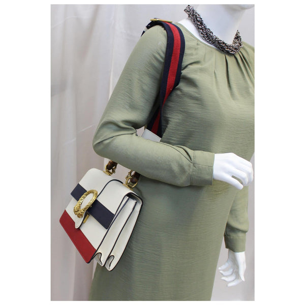 Gucci Bag Dionysus Leather Medium Top Handle White