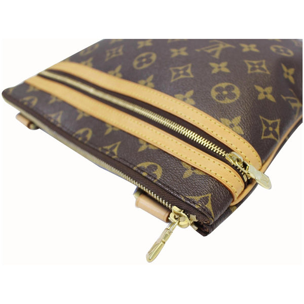 LOUIS VUITTON Pochette Bosphore Monogram Canvas Crossbody Bag Brown