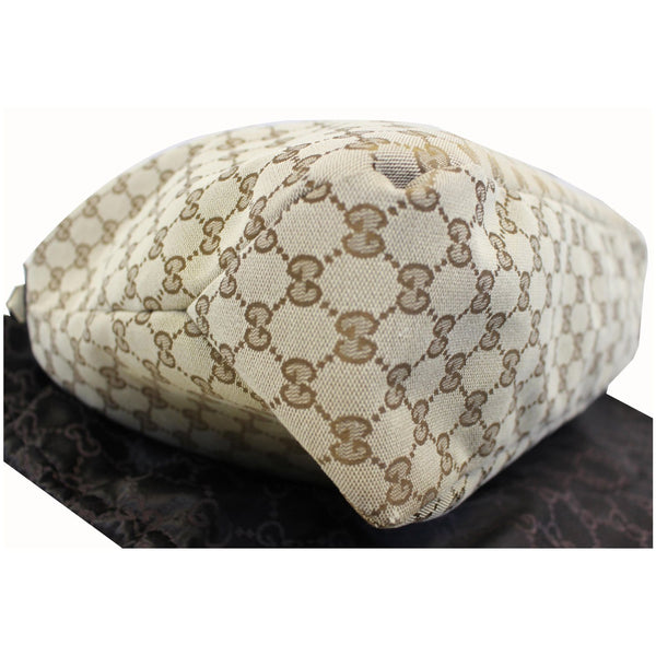 GUCCI Horsebit GG Canvas Large Hobo Bag Beige/White 114900