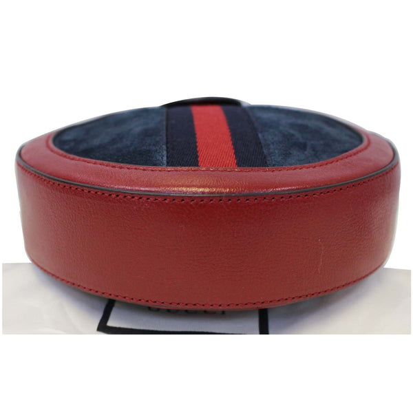 GUCCI Ophidia Mini GG Round Leather Shoulder Crossbody Bag 550618 Red