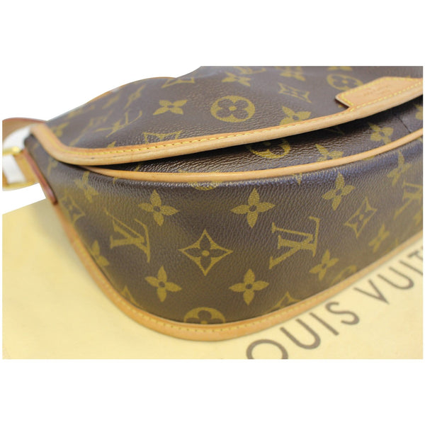 LOUIS VUITTON Menilmontant PM Monogram Canvas Crossbody Bag Brown