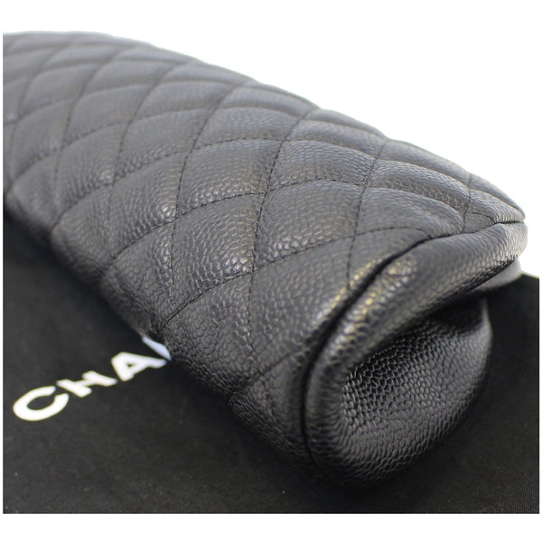 CHANEL Timeless Caviar Quilted Leather Clutch Black-US