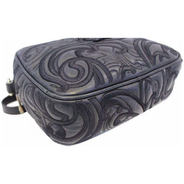 VERSACE Embroidered Baroque Shoulder Bag Black-US