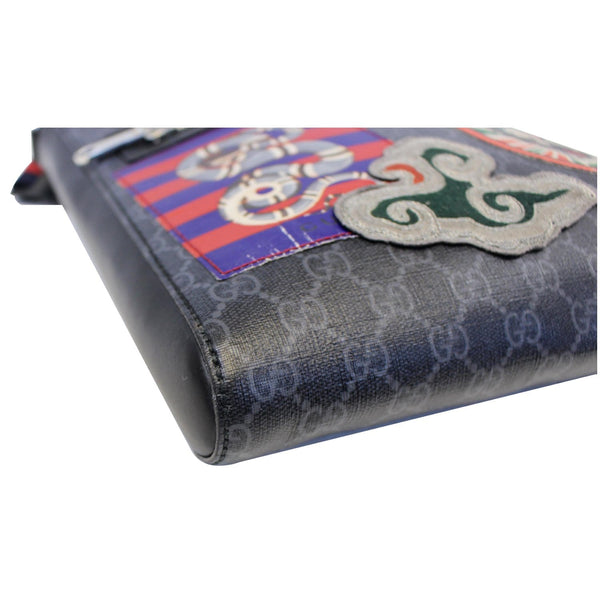 GUCCI Night Courrier GG Supreme Messenger Crossbody Bag Black/Grey