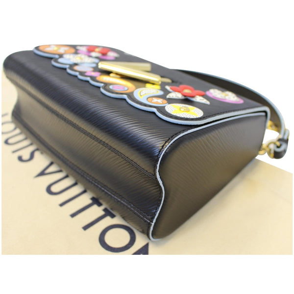 LOUIS VUITTON Flower Twist MM Epi Leather Shoulder Bag Black-US