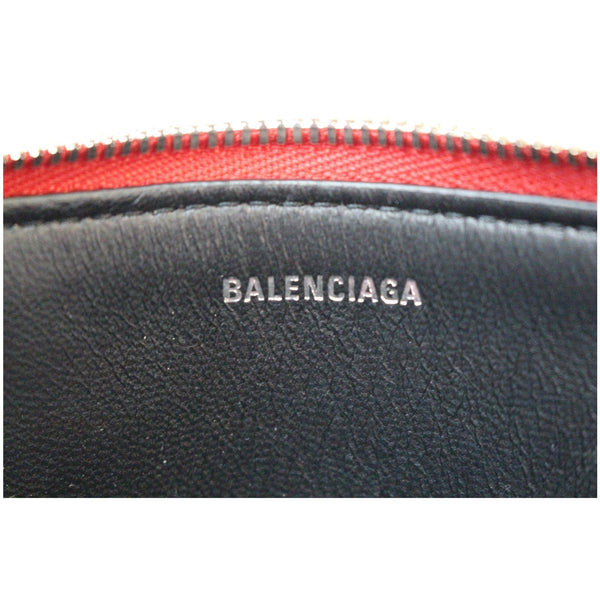 BALENCIAGA Triangle Patent Leather Coin Purse Red