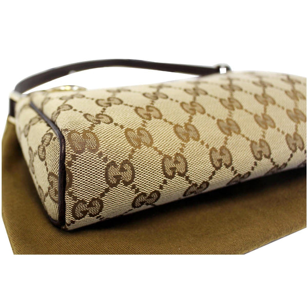 Gucci Beige/Ebony G Canvas Abbey D-Ring Pochette Bag-US