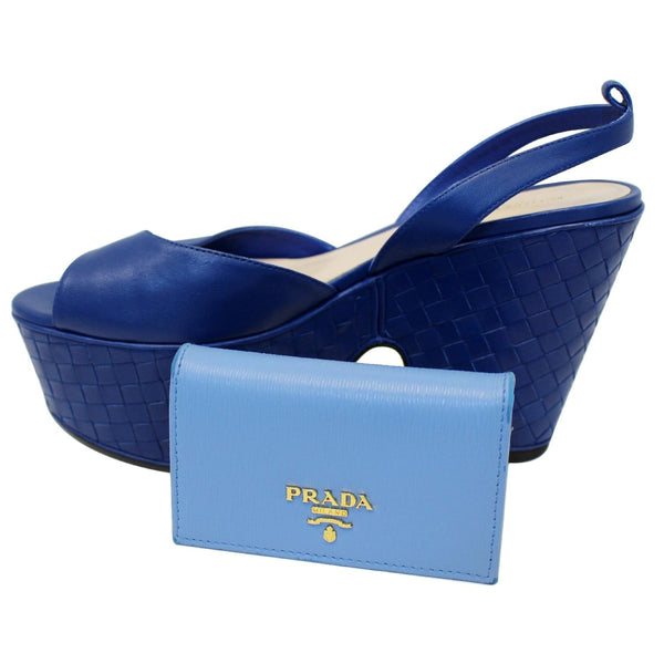 Prada Saffiano Wallet in Leather - with shoe