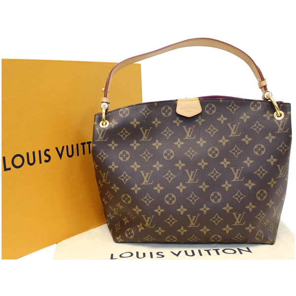 LOUIS VUITTON Graceful PM Monogram Canvas Shoulder Bag Brown