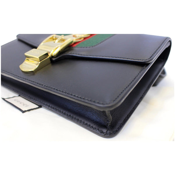 Gucci Belt Sylvie Calfskin Leather Bumbag Black - left view