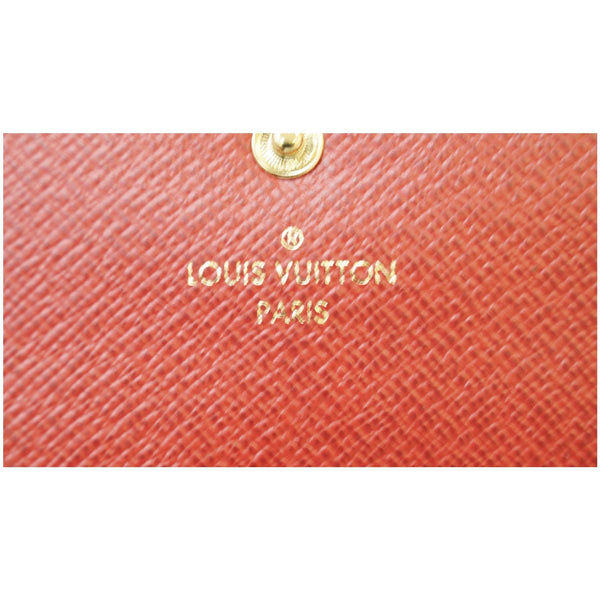 LOUIS VUITTON Emilie Damier Ebene Wallet Brown