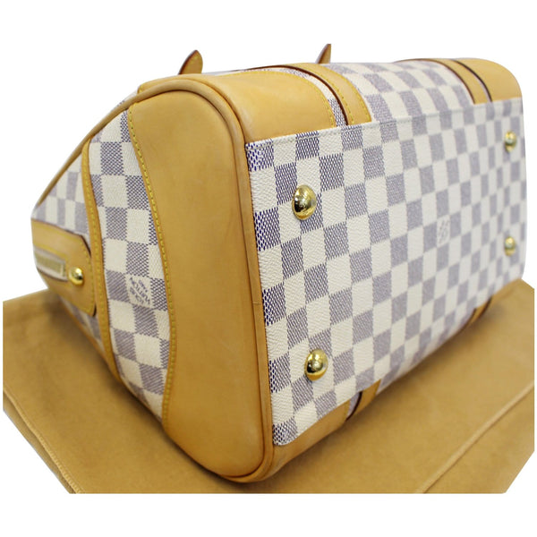 LOUIS VUITTON Berkeley Damier Azur Satchel Handbag White-US