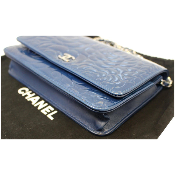 Chanel Wallet on Chain Camellia Patent Leather WOC - right view