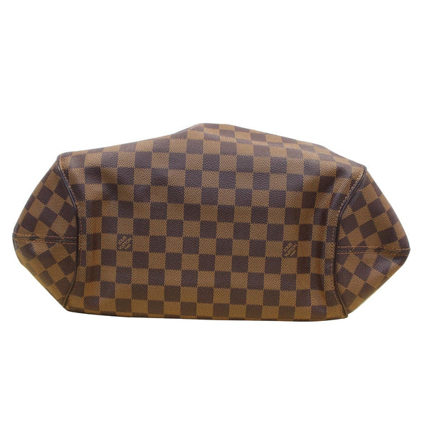 bottom close up Lv Sistina GM Damier Ebene shoulder tote