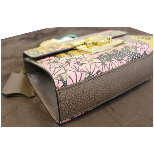 GUCCI Bengal Small Padlock GG Supreme Monogram Print Shoulder Bag 409487-US