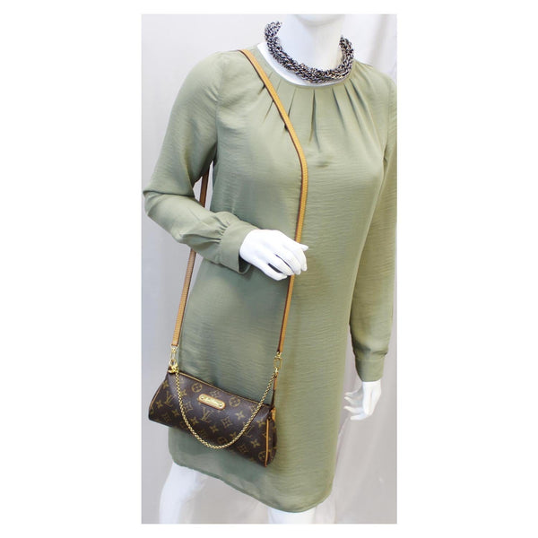 LOUIS VUITTON Pochette Eva Monogram Canvas Clutch Crossbody Bag-US