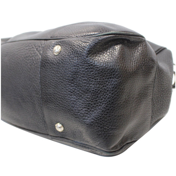 PRADA Vitello Daino Satchel Bag Black