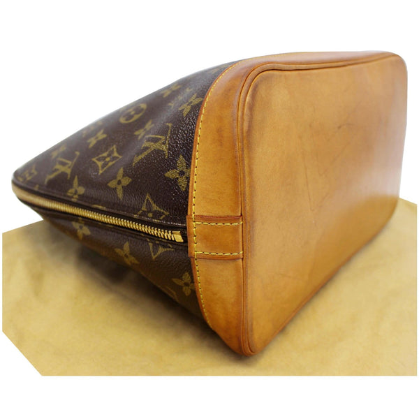 LOUIS VUITTON Alma Monogram Canvas Satchel Bag Brown-US