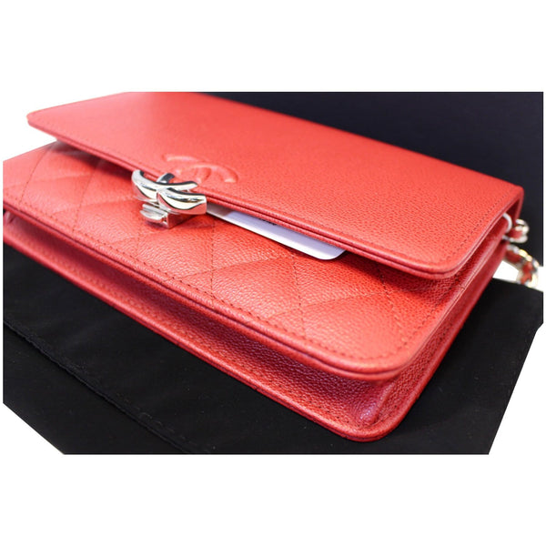 CHANEL Wallet on Chain Grained Calfskin Leather Shoulder Crossbody Bag-US