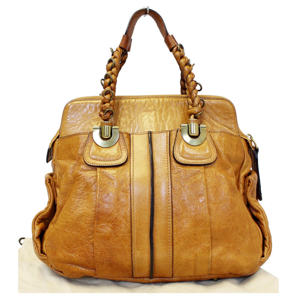 CHLOE Heloise Large Shoulder Handbag Brown Tan-US