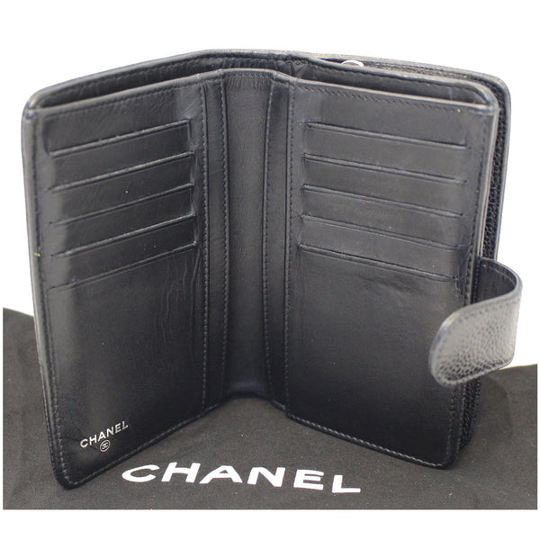 CHANEL CC Caviar Leather Bifold Wallet Black-US