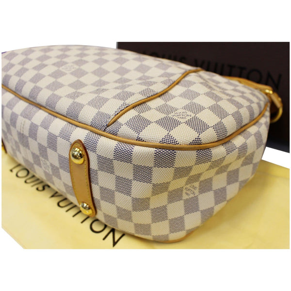 LOUIS VUITTON Galliera PM Damier Azur Shoulder Bag White