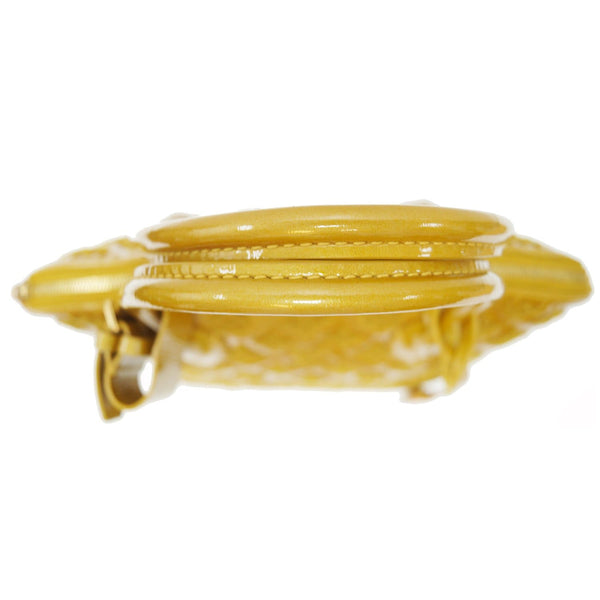 LOUIS VUITTON Monogram - Lockit lambskin Satchel Bag Mustard strip