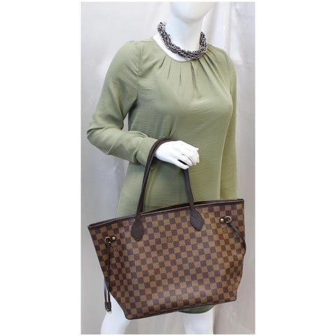 Louis Vuitton Neverfull MM Damier Ebene Tote Bag for women