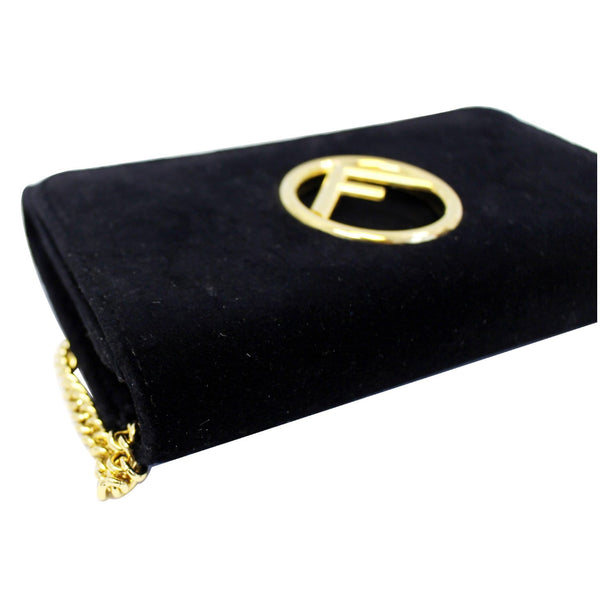 Fendi Wallet Velvet On Chain Crossbody Bag - side view
