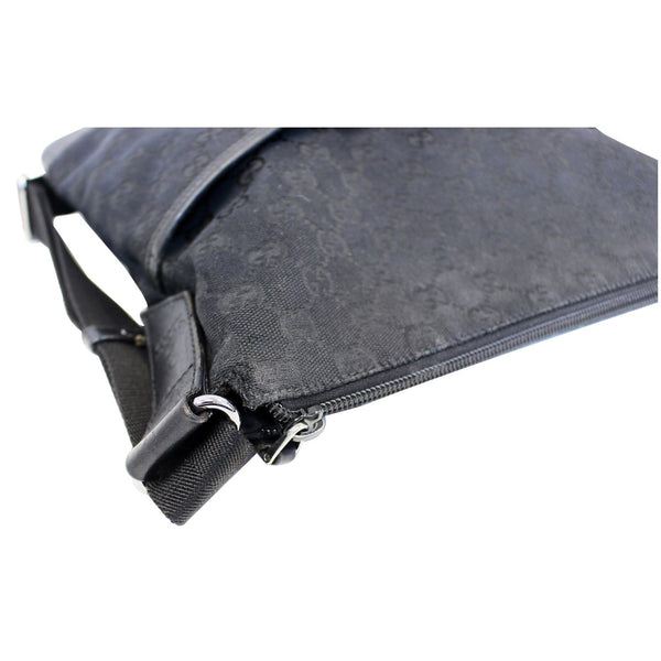 GUCCI Monogram Medium Perforated Messenger Crossbody Bag Black-US