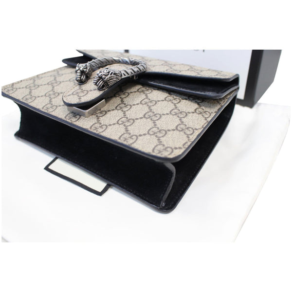 GUCCI Dionysus Mini GG Supreme Canvas Crossbody Bag Beige