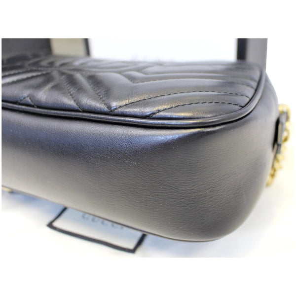 GUCCI GG Marmont Matelasse Small Leather Crossbody Bag Black-US