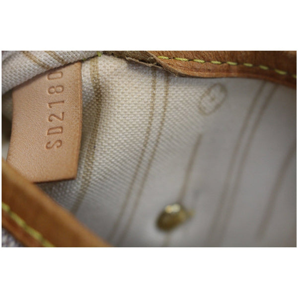 Louis Vuitton Neverfull MM Damier Azur Tote Bag White with tag number