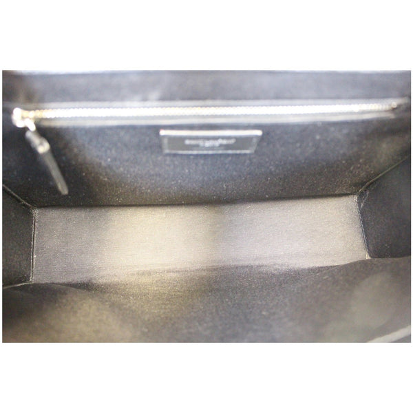 YVES SAINT LAURENT Envelope Large Matelasse Embossed Leather Shoulder Bag Black