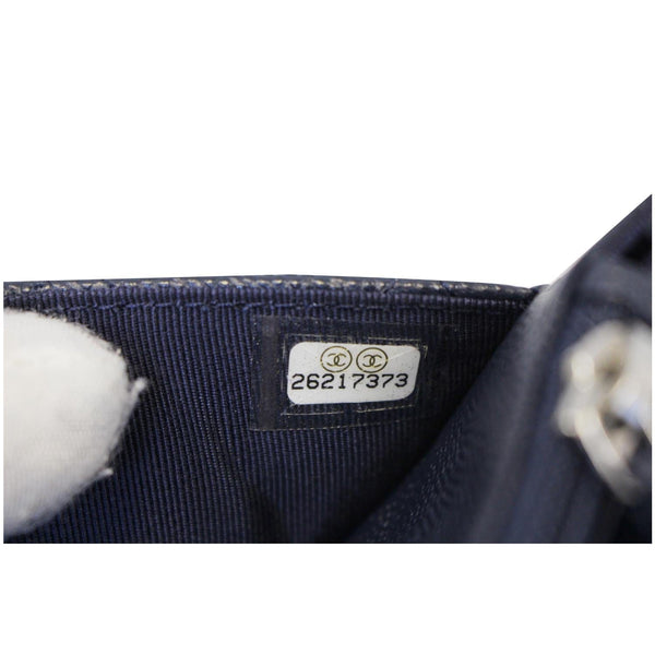 CHANEL Wallet On Chain WOC Clutch Crossbody Bag Navy-US