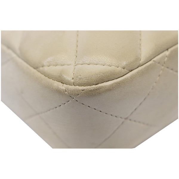 CHANEL Quilted Leather Camera Chain Bag White-US