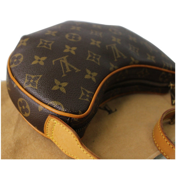 LOUIS VUITTON Croissant PM Monogram Canvas Shoulder Bag Brown