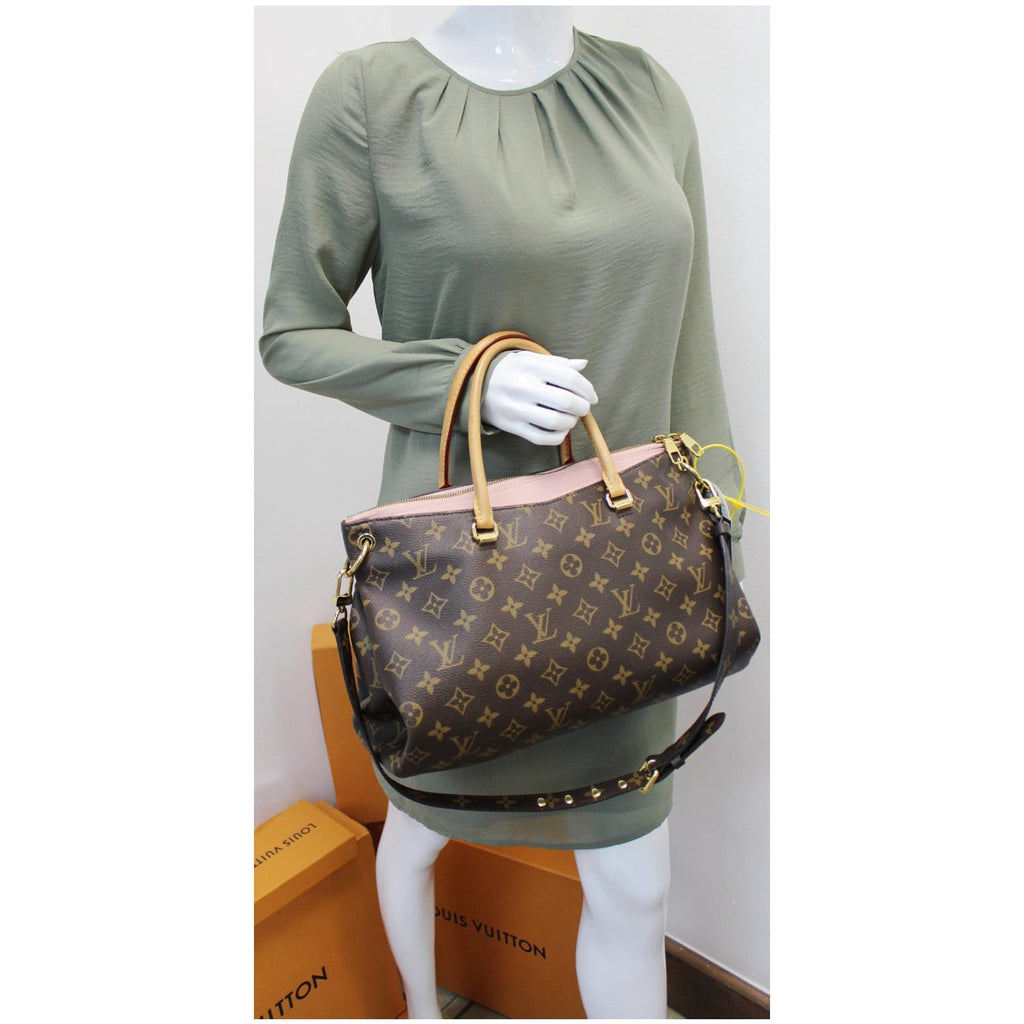 Pallas leather handbag Louis Vuitton Brown in Leather - 10771793