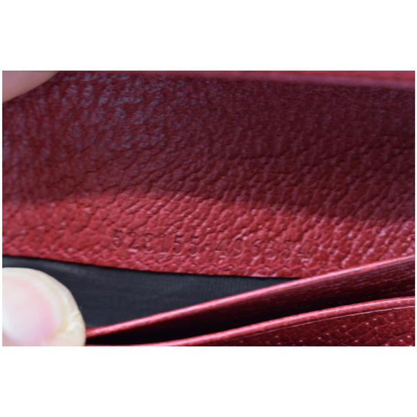 GUCCI Ophidia Flora GG Supreme Canvas Card Case Wallet Red 523155