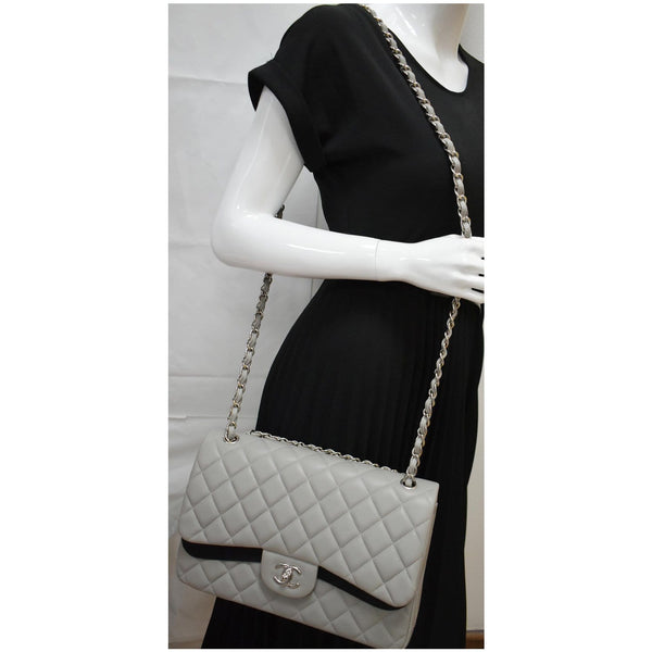 Chanel Classic Jumbo Double Flap Lambskin Leather Bag