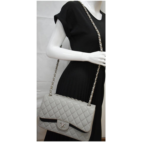 Chanel Classic Jumbo Double Flap Lambskin Leather Bag