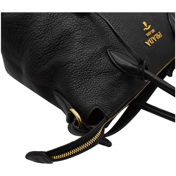 PRADA Vitello 1BA063 Phenix Leather Shoulder Bag Black