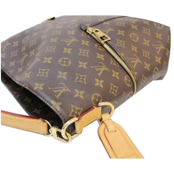 zipper style lv Melie Monogram Canvas Hobo Shoulder Bag