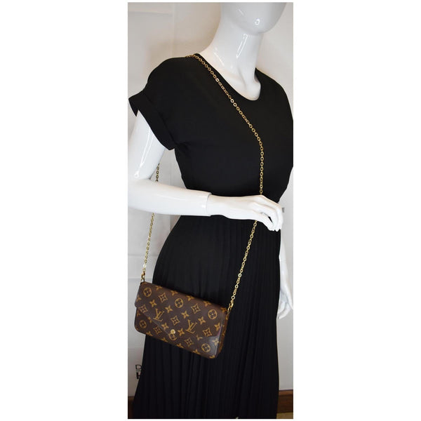 Louis Vuitton Pochette Felicie Monogram Canvas Bag shoulder wear