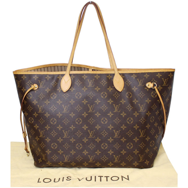 LV Neverfull GM Monogram Canvas Tote Shoulder Bag Brown