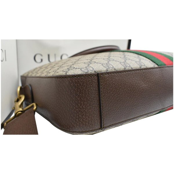 GUCCI Ophidia Soft GG Supreme Canvas Leather Briefcase Shoulder Bag Beige 574793