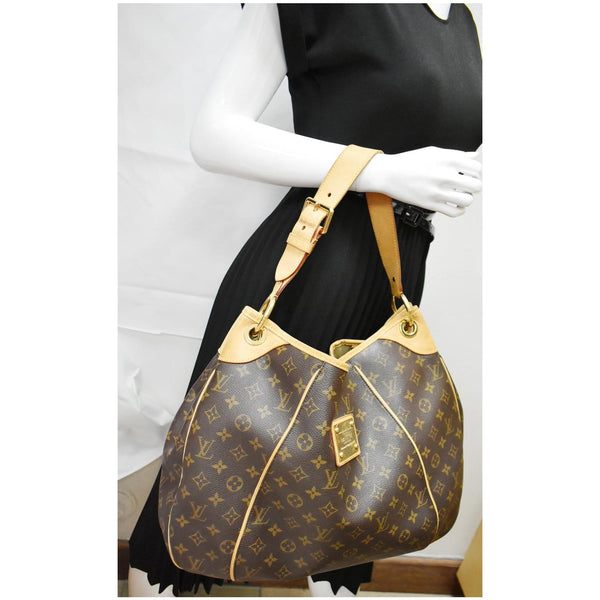 LOUIS VUITTON Galliera GM Monogram Canvas Tote Shoulder Bag Brown