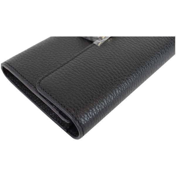 GUCCI GG Interlocking Continental Leather Wallet Black 598166