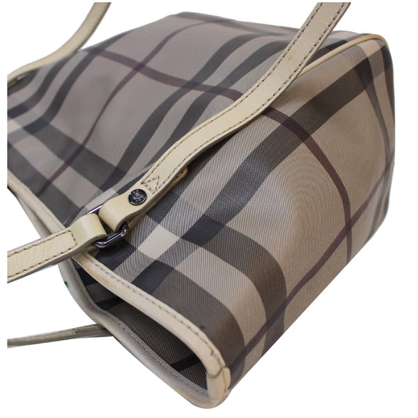 BURBERRY Canterbury Small Smoked Check Tote Bag Grey